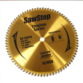Sawstop Titanium Series 80-Tooth Blade BTS-P-80HATB