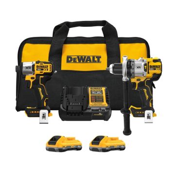 DEWALT 20V MAX* XR® 1/2 in. 3-Speed Hammer Drill and 3-Speed 1/4 in. Impact Driver Combo Kit