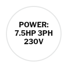 7.5HP 3ph 230v